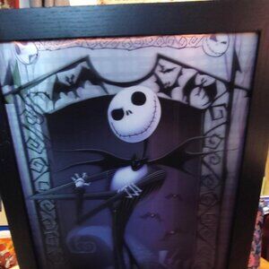 The Nightmare Before Christmas Disney 3D Comic Wall Picture Jack Skellington